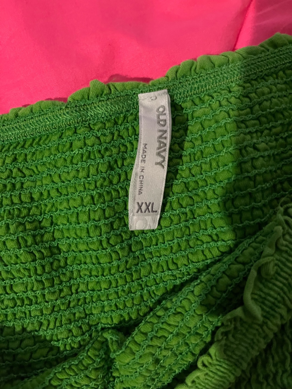 Old Navy Green Strapless Smocked Tube Top - Picture 2 of 3